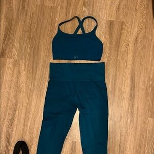 SET Active Teal Leggings and Sports Bra Set